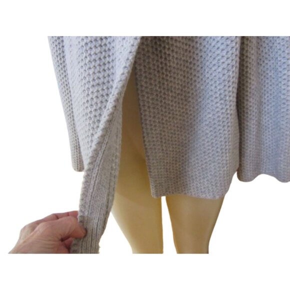 Eileen Fisher Yak & Merino Wool Gray Open Cardigan w buckle detail SX M - Picture 3 of 6